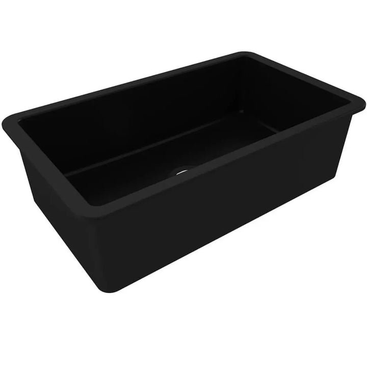 Cuisine 81 x 48 Inset / Undermount Fine Fireclay Matte Black Sink Turner Hastings