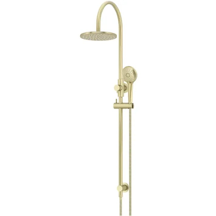 Round Gooseneck Shower Set with 200mm rose, Three-Function Hand Shower Meir