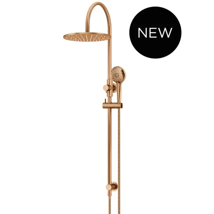 Round Gooseneck Shower Set with 300mm rose, Three-Function Hand Shower Meir