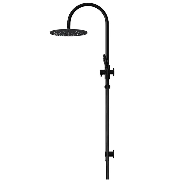 Round Gooseneck Shower Set with 300mm rose, Three-Function Hand Shower Meir