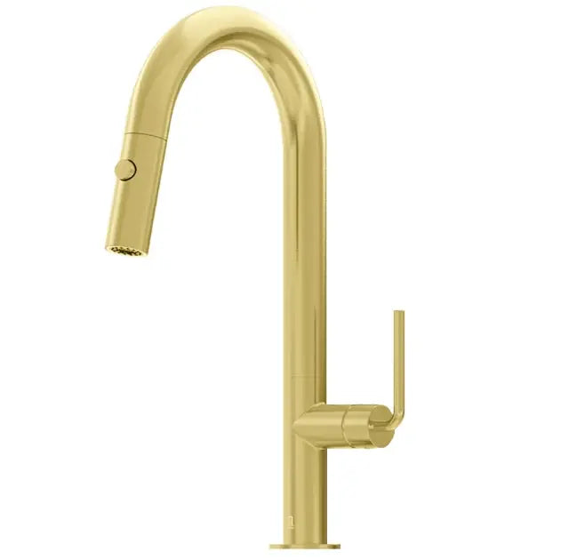 Meira Pull Out Spray Sink Mixer 200 Curved Spout Lead Free Lucent