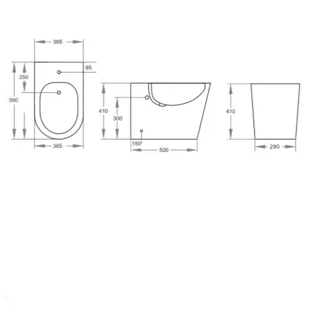 Avery BTW Bidet Ceramic Exchange