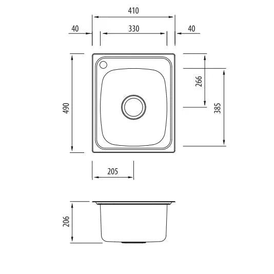 Last one - Oliveri Martini 440 Standard Bowl Sink Oliveri