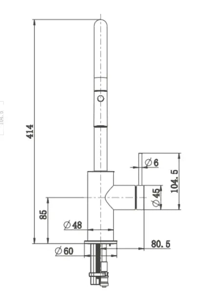 Pull-Out Sink Mixer - UP TO 100mm Benchtop Compatible Bella Vista