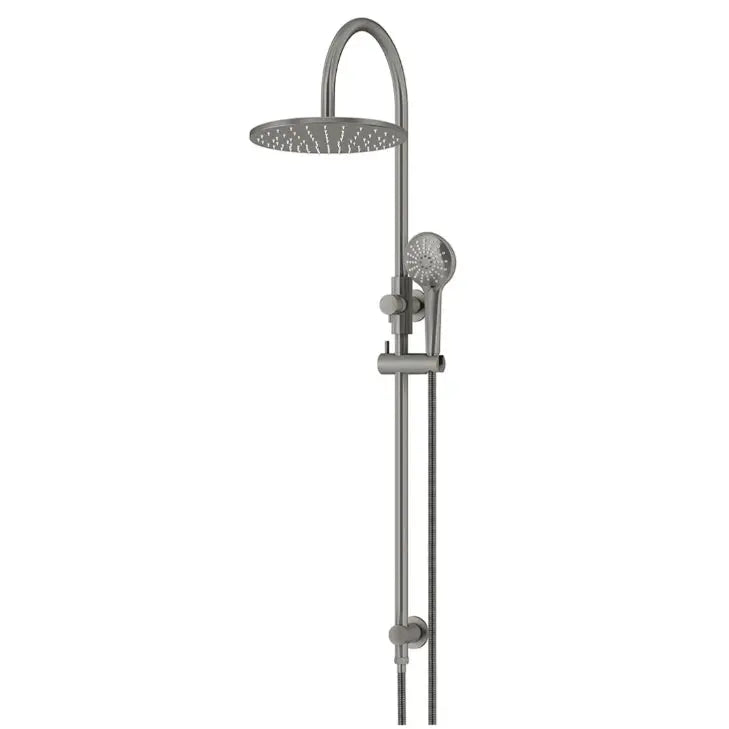 Round Gooseneck Shower Set with 300mm rose, Three-Function Hand Shower Meir