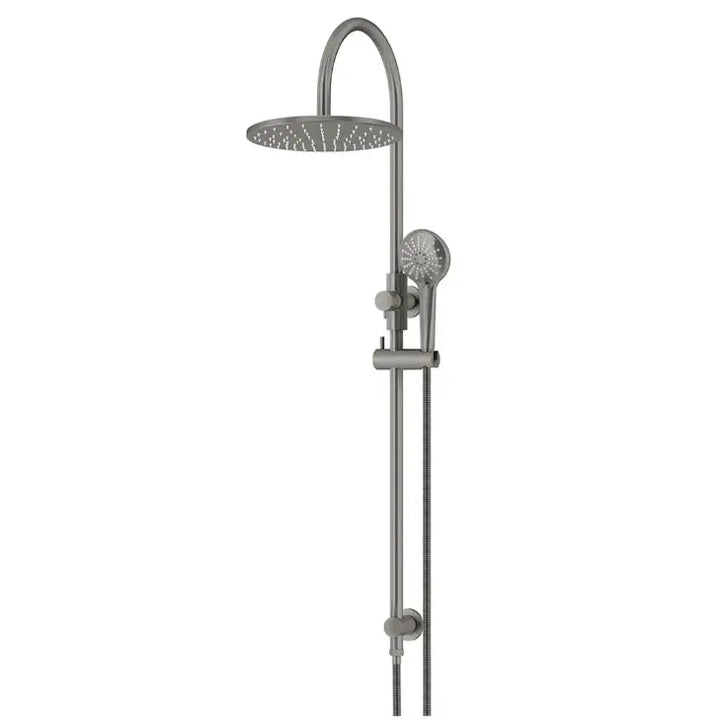 Round Gooseneck Shower Set with 300mm rose, Three-Function Hand Shower Meir