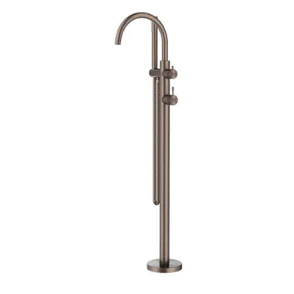 Mica Fluted Freestanding Bath Mixer with Hand Shower Bella Vista