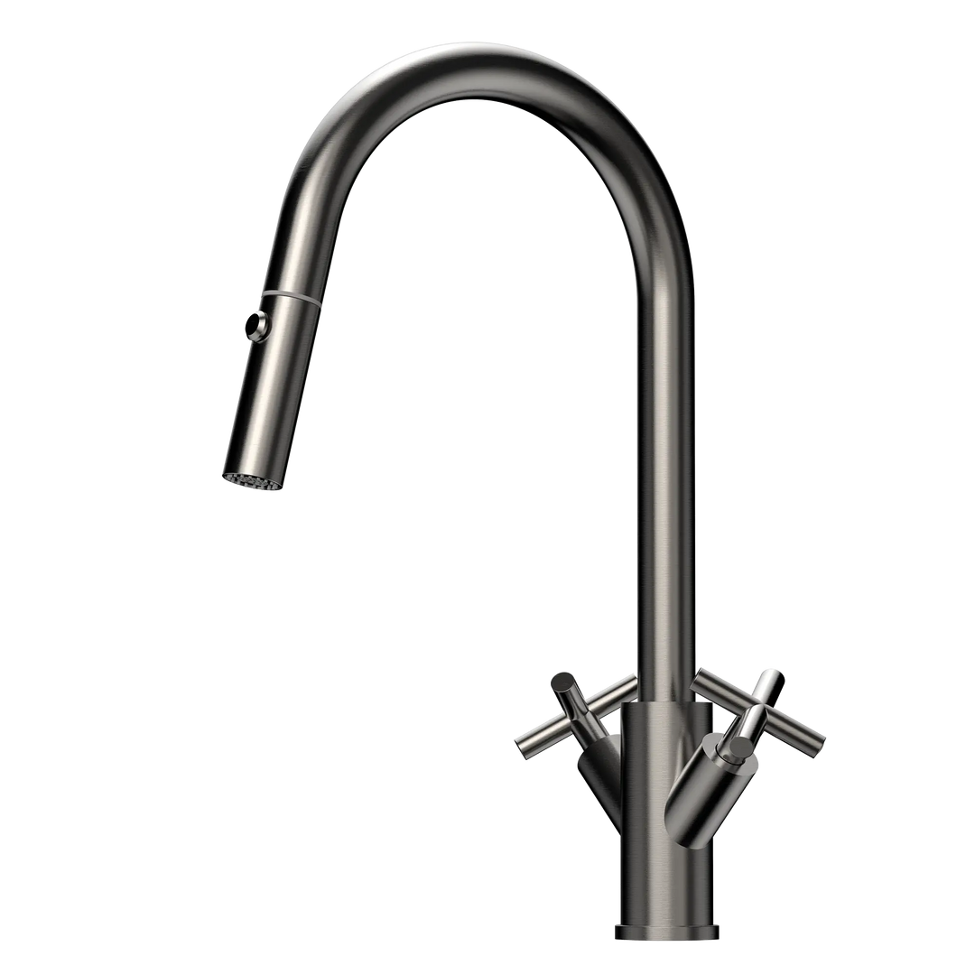 X-Gen Alfresco 316SS Twin Handle Sink Mixer with Pull Out Spray XpressFit by Suprema