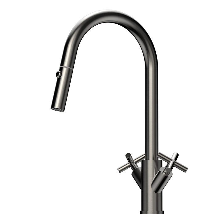 X-Gen Alfresco 316SS Twin Handle Sink Mixer with Pull Out Spray XpressFit by Suprema