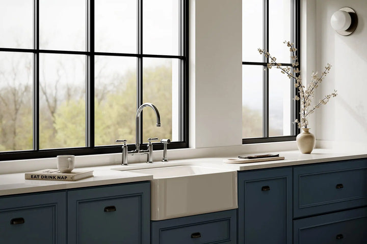 York Bridge Kitchen Set With Hand Spray Nero tapware
