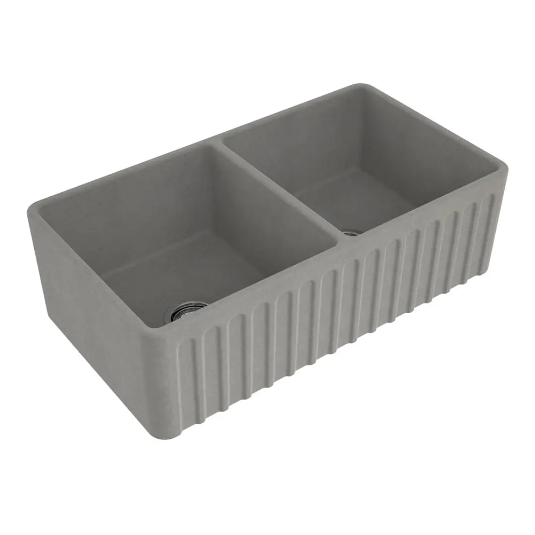 Novi 85 x 46 Fine Fireclay Concrete Look Butler Sink overflow optional Turner Hastings