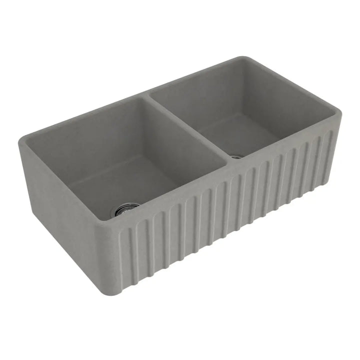 Novi 85 x 46 Fine Fireclay Concrete Look Butler Sink overflow optional Turner Hastings