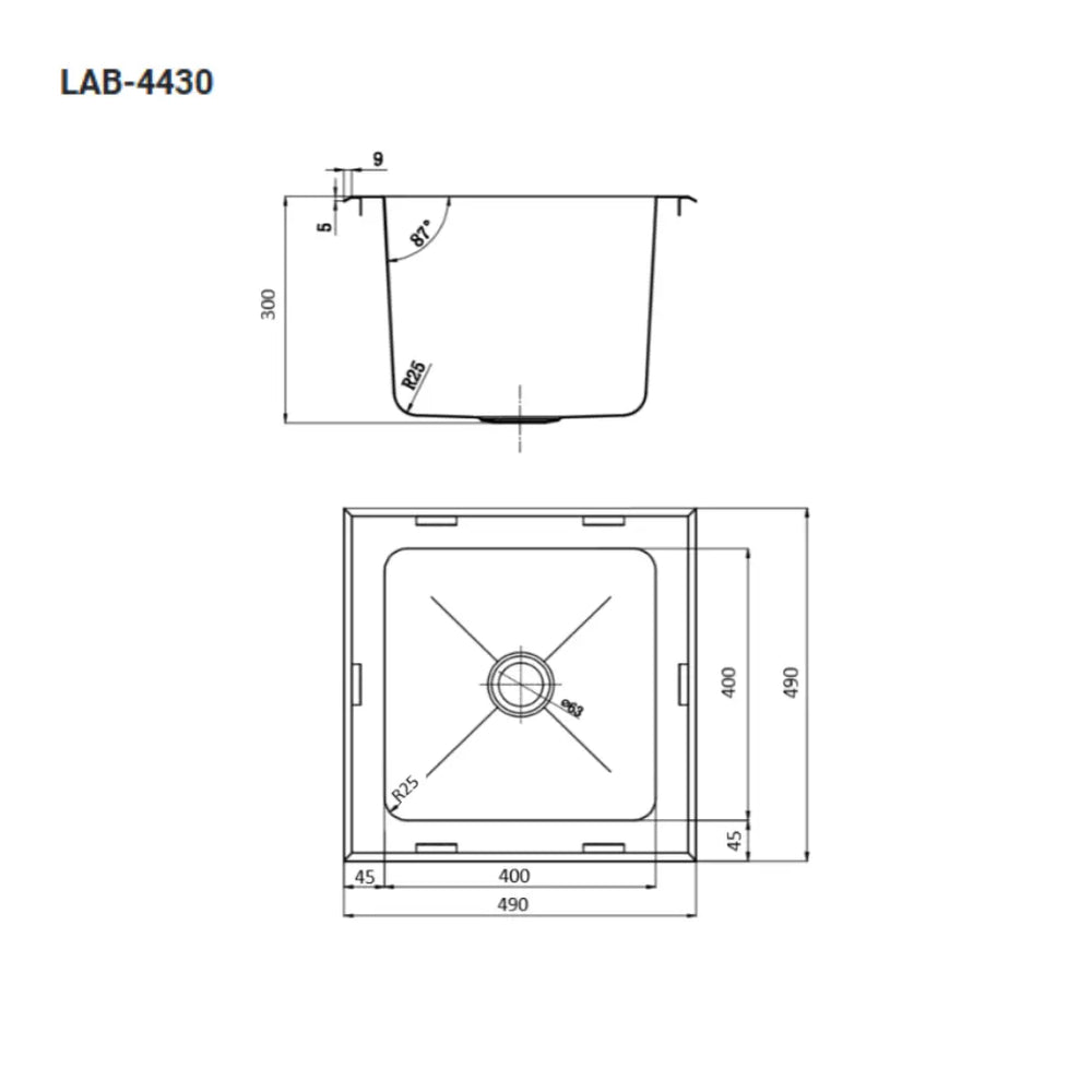 26L or 43L Alfresco 316 Stainless Steel Sink Topmount or Undermount Mark Anderson Sales
