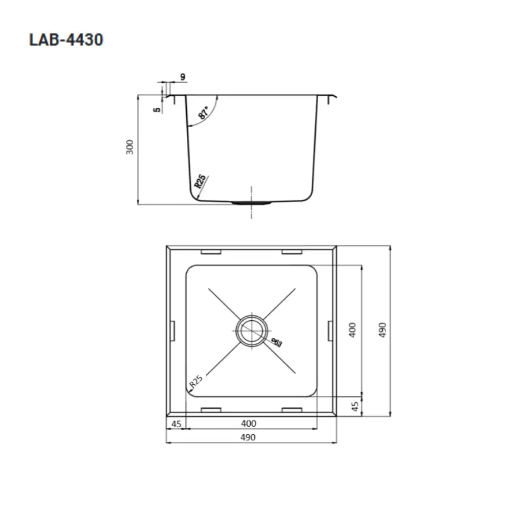26L or 43L Alfresco 316 Stainless Steel Sink Topmount or Undermount Mark Anderson Sales