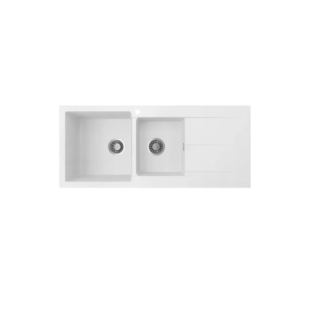 Oros 1160 Arqstone Sink Black or White with overflow Seima