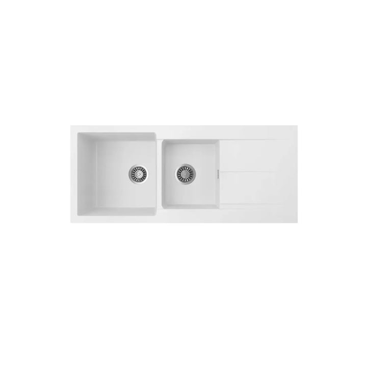 Oros 1160 Arqstone Sink Black or White with overflow Seima