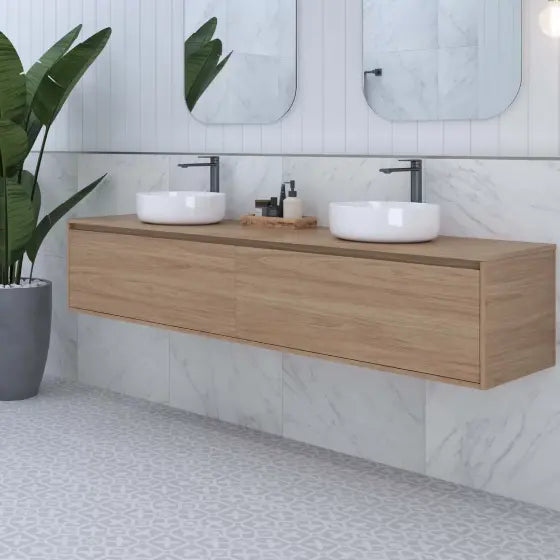 Delaware Vanity with Laminated top and above counter basin Timberline