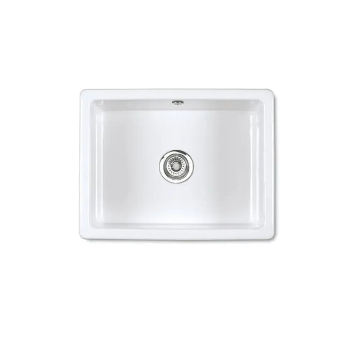 Shaws Inset 600 Fireclay Sink with overflow Shaws Sinks