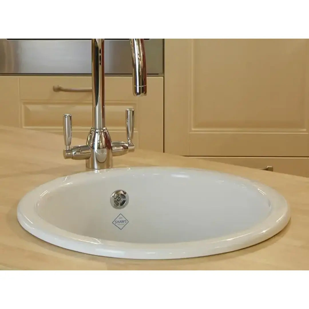 Shaws Round Fireclay Sink with overflow Shaws Sinks