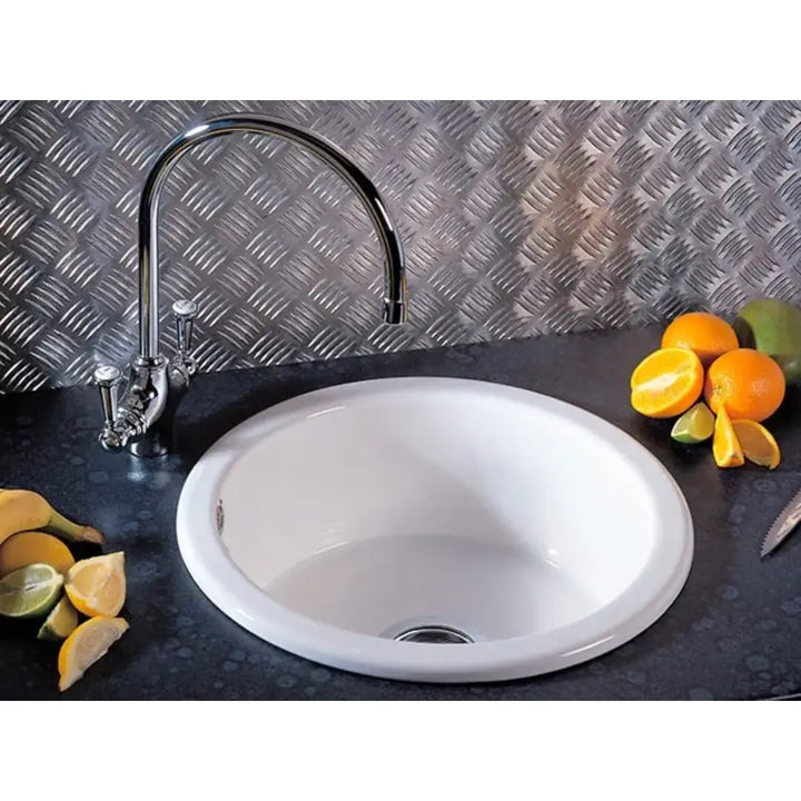Shaws Round Fireclay Sink with overflow Shaws Sinks