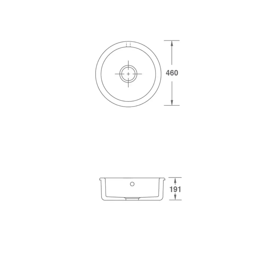 Shaws Round Fireclay Sink with overflow Shaws Sinks