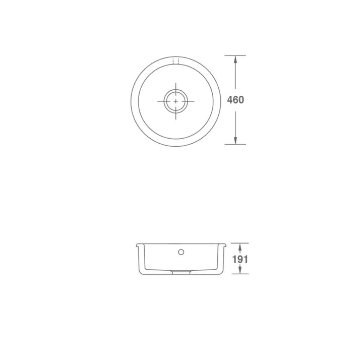 Shaws Round Fireclay Sink with overflow Shaws Sinks