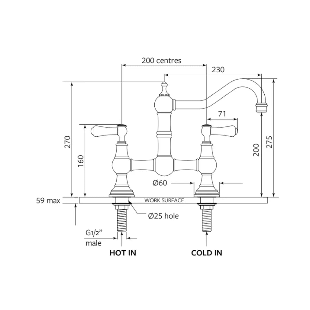 Hambleton Kitchen Mixer Perrin &amp; Rowe
