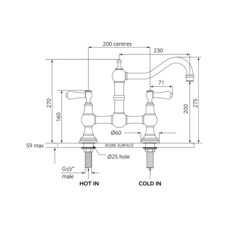 Hambleton Kitchen Mixer Perrin &amp; Rowe