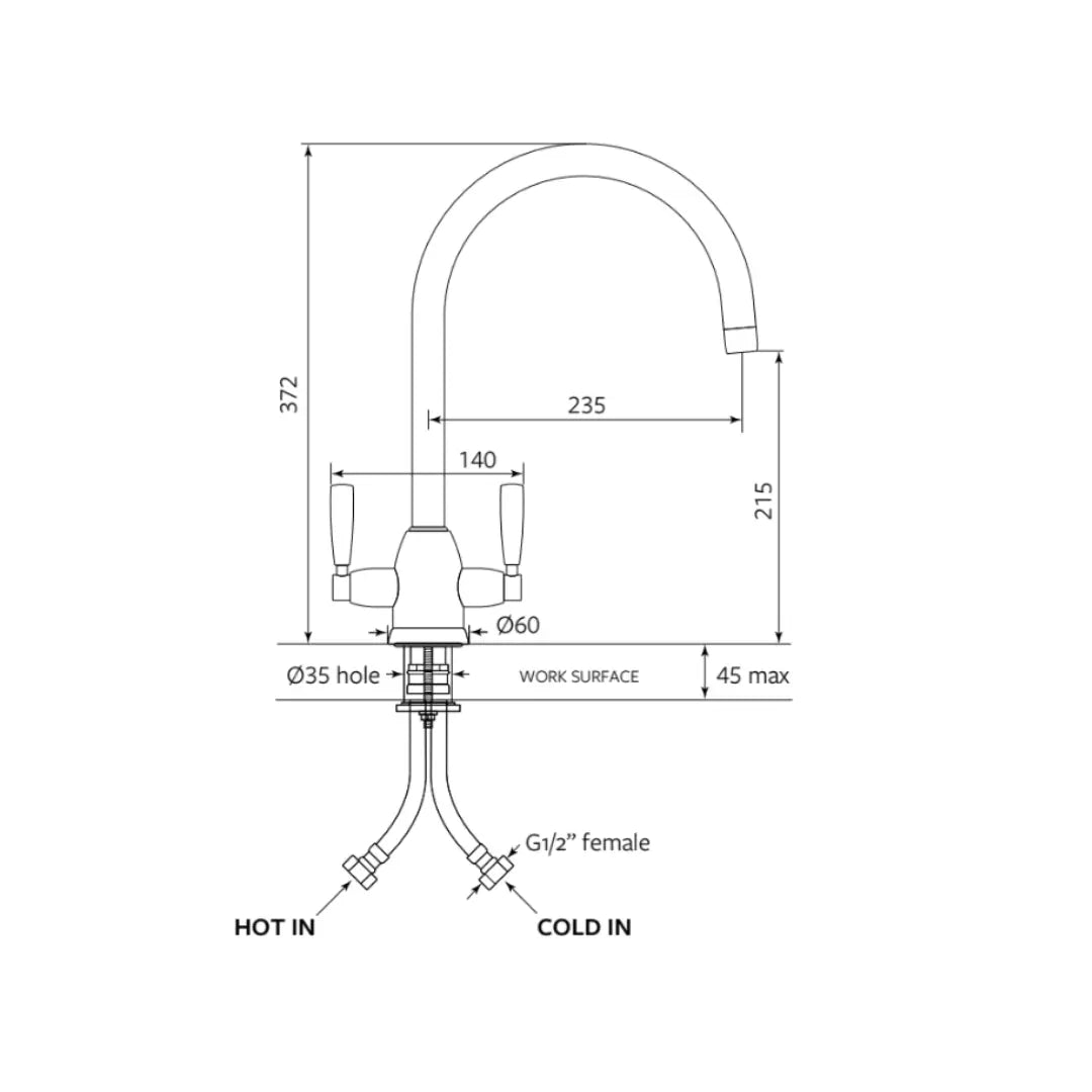 Silverdale Kitchen Mixer Tap Perrin &amp; Rowe
