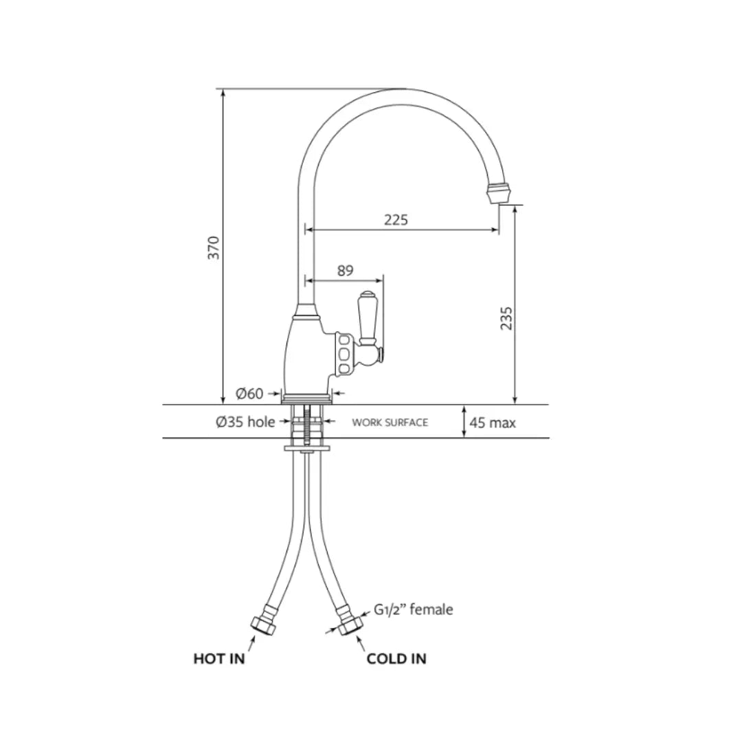 Yarrow Kitchen Mixer Perrin &amp; Rowe