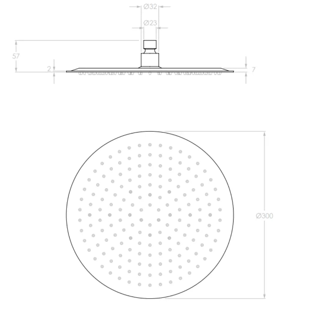 Soul Rain Shower Rose stainless steel 300mm ADP