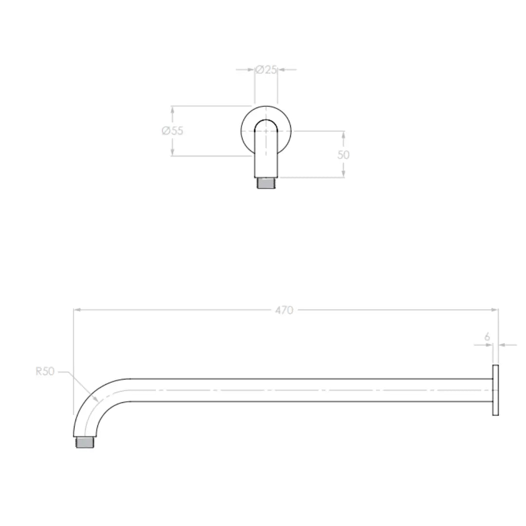 Soul Shower Arm 450mm ADP