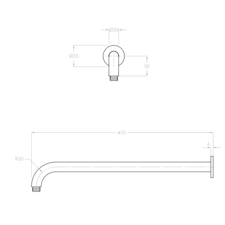 Soul Shower Arm 450mm ADP