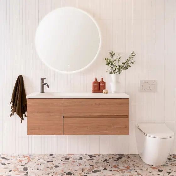 Drift Wall Hung Vanity with solid surface integrated top/basin ADP