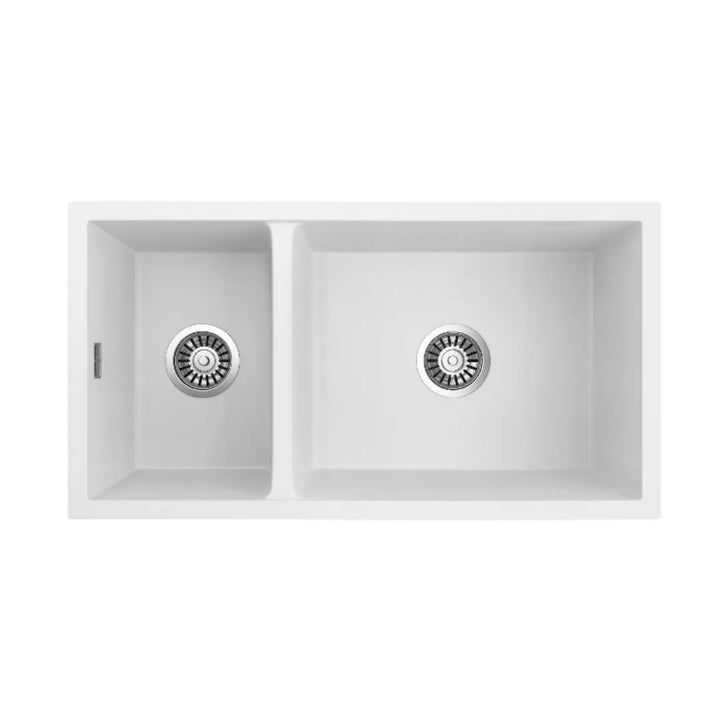 OROS 822 white Arqstone sink with overflow Seima