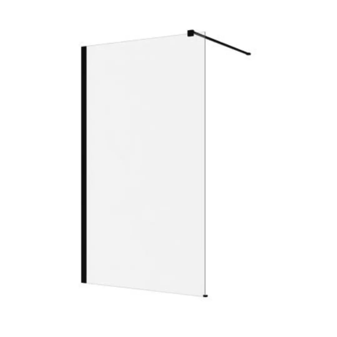 M-SERIES 860/960/1160 WALL FIXED PANEL – CLEAR GLASS/BLACK FITTINGS Decina
