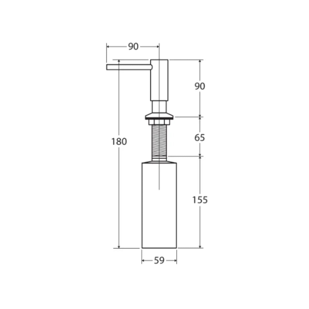 Isabella Bench-Mounted Liquid Soap Dispenser Fienza
