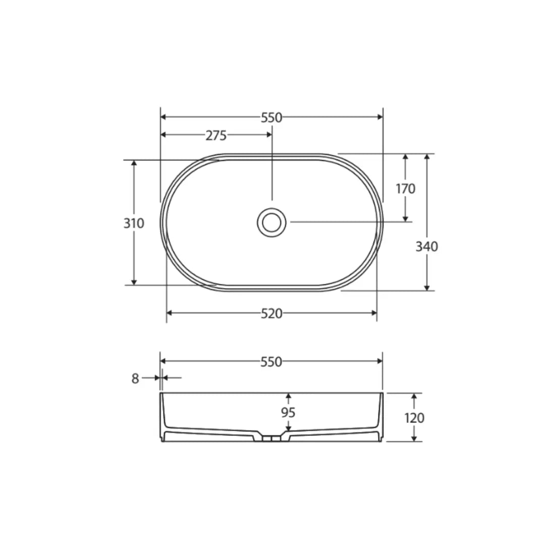 Minka Pill Solid Surface Above Counter Basin Fienza