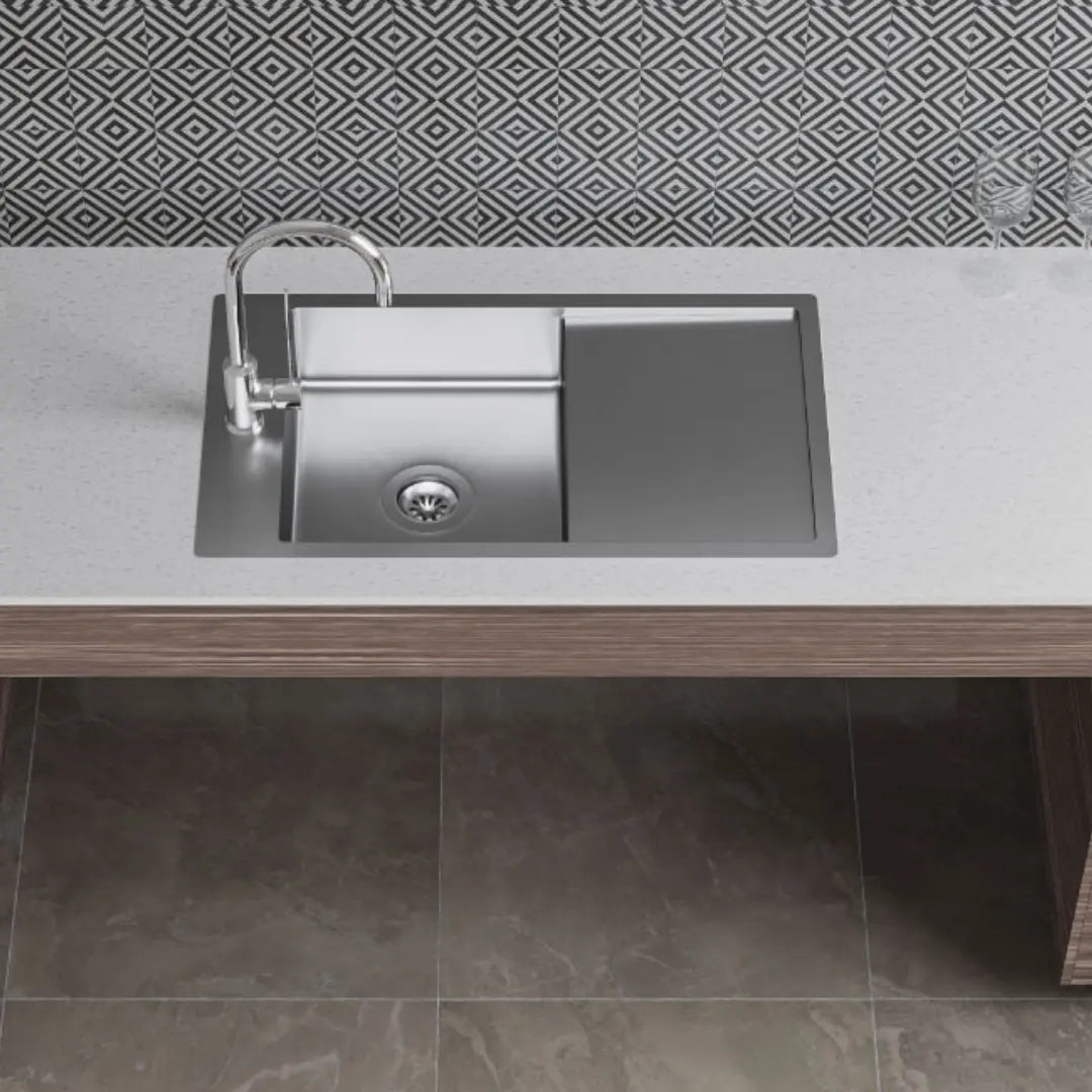 Lunio 775 Single Bowl and Drainer Care Sink Vellano
