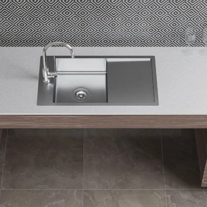 Lunio 775 Single Bowl and Drainer Care Sink Vellano