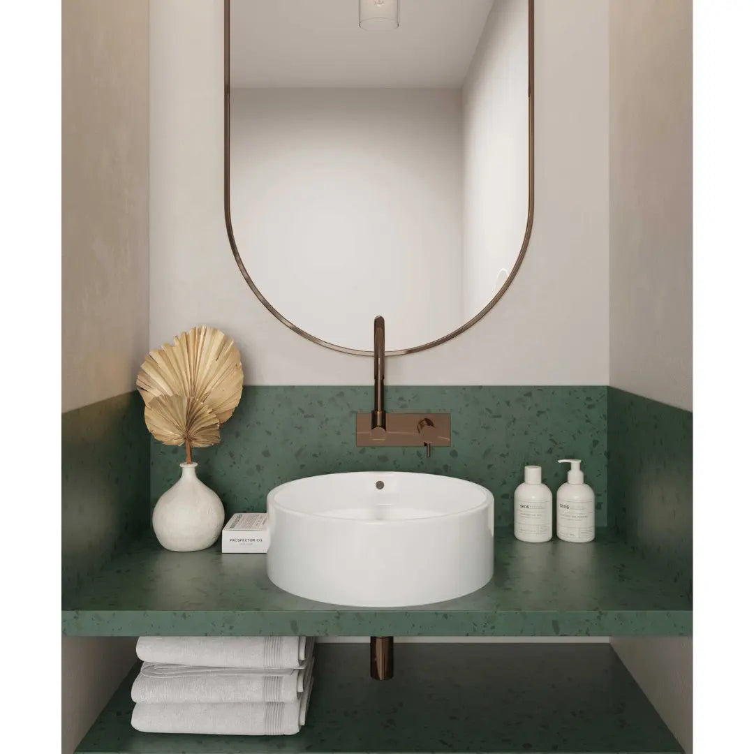 Syros 012 Ceramic above counter basin with overflow seima