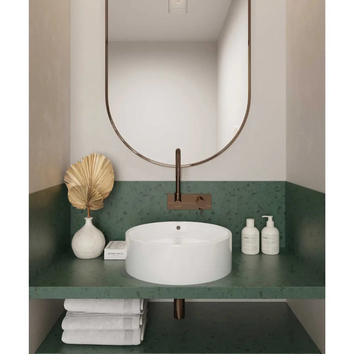 Syros 012 Ceramic above counter basin with overflow seima