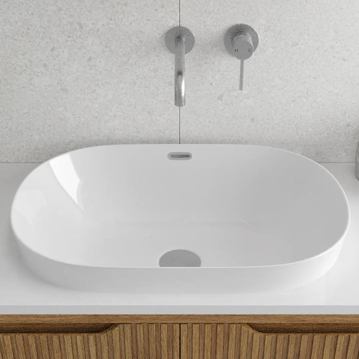 Polino 600 Semi Inset Basin With Overflow Vellano