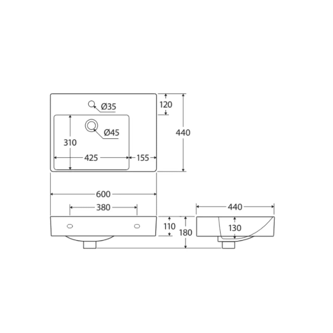 Tono Care Wall Basin with or without shroud Fienza