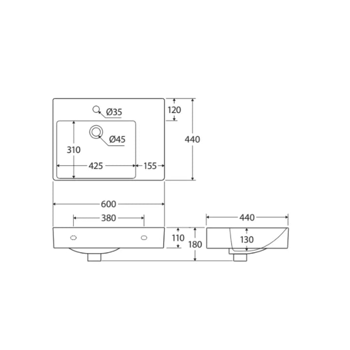 Tono Care Wall Basin with or without shroud Fienza