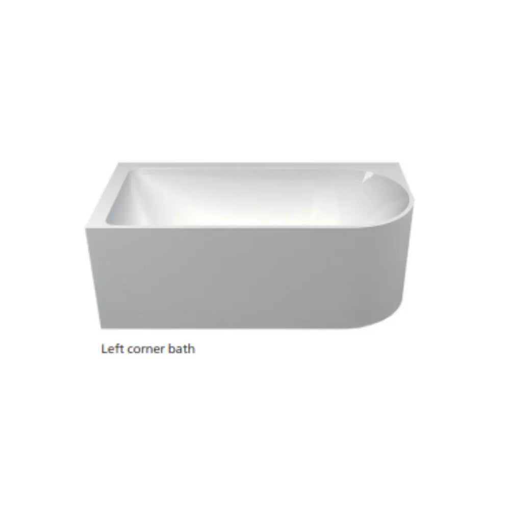 Plati 110 Acrylic Freestanding Corner bath - 1500mm with or without overflow Seima