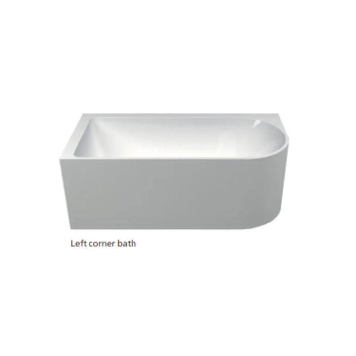 Plati 110 Acrylic Freestanding Corner bath - 1500mm with or without overflow Seima