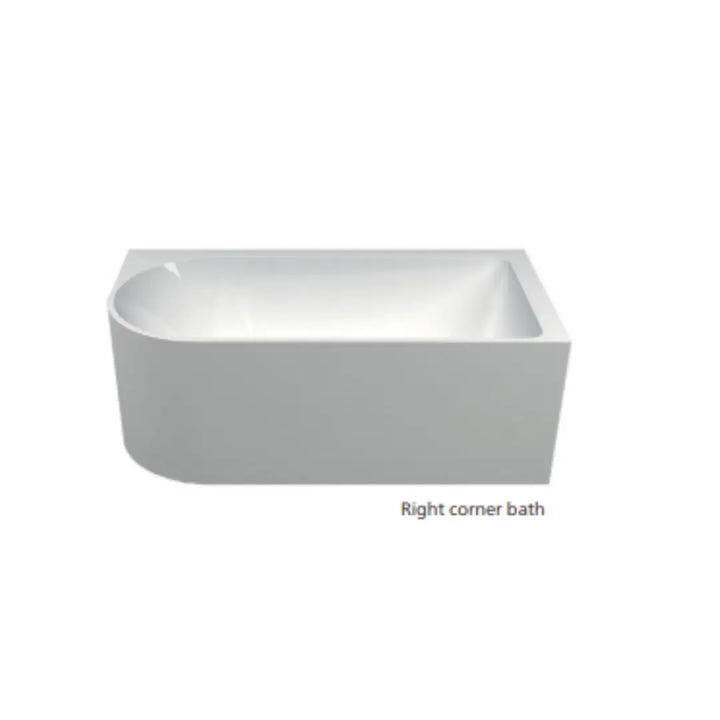 Plati 110 Acrylic Freestanding Corner bath - 1500mm with or without overflow Seima