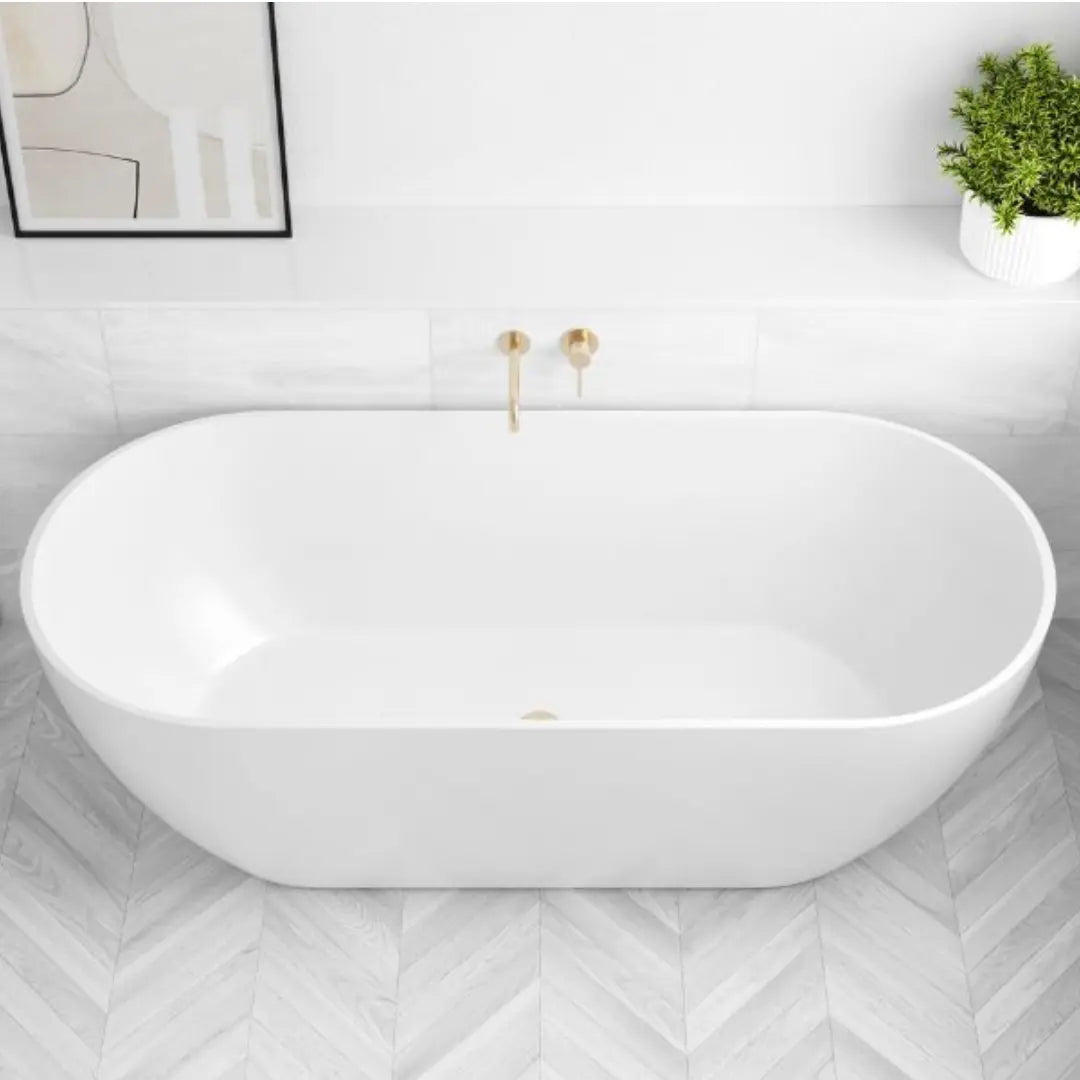 Polino 1800 Freestanding acrylic Bath Matte White Vellano