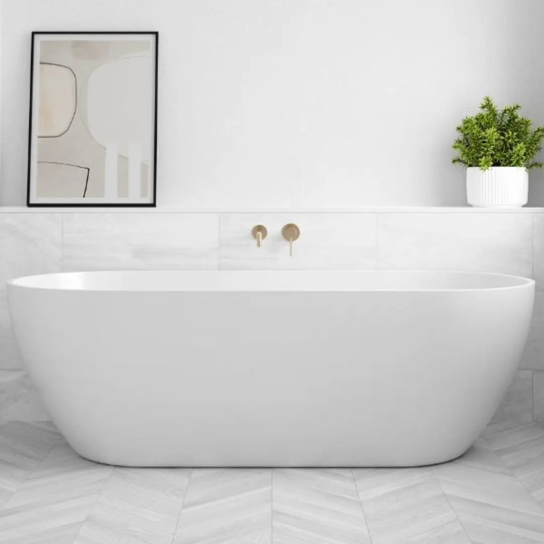 Polino 1800 Freestanding acrylic Bath Matte White Vellano